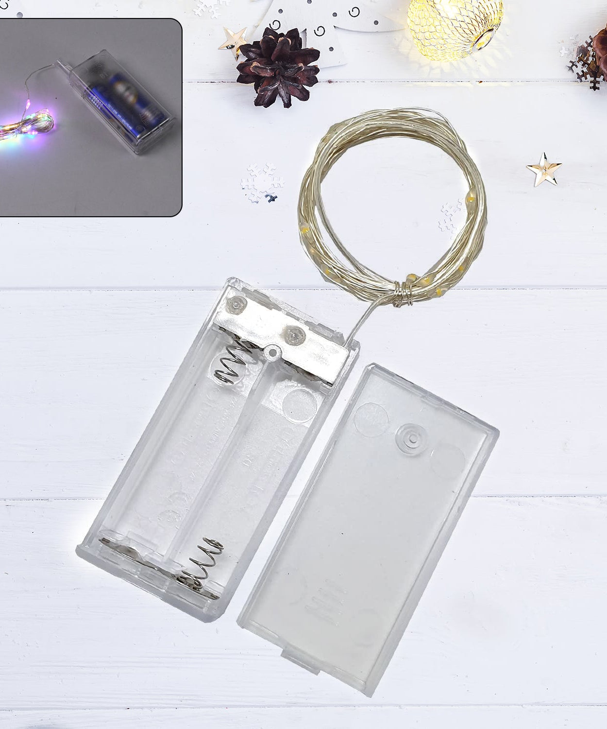 Multicolor 2AA Battery Powered, Copper Wire String Fairy Lights with 30 LEDs