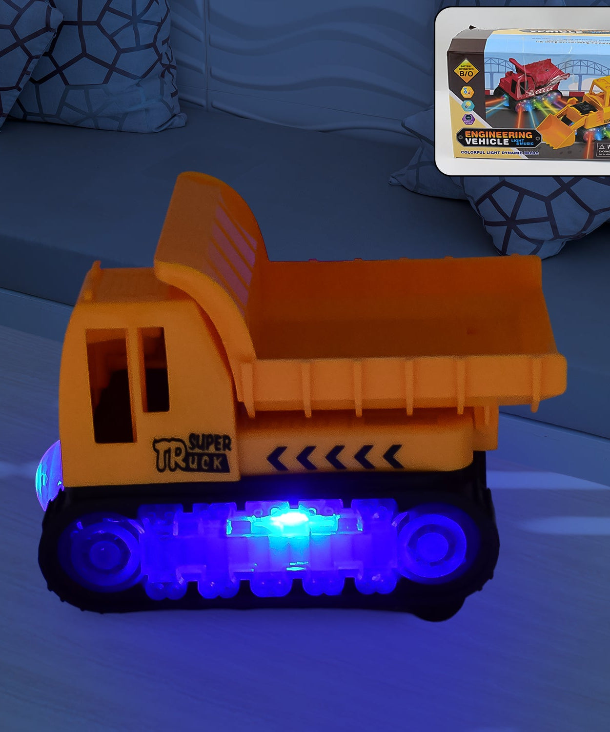 Engineering Vehicle Toys for Kids - Self-Driving Super Dump Truck Toy | Self-Driving Trucks, Engineering truck Electric Vehicle Toys boys birthday gift toys (1 Pc)