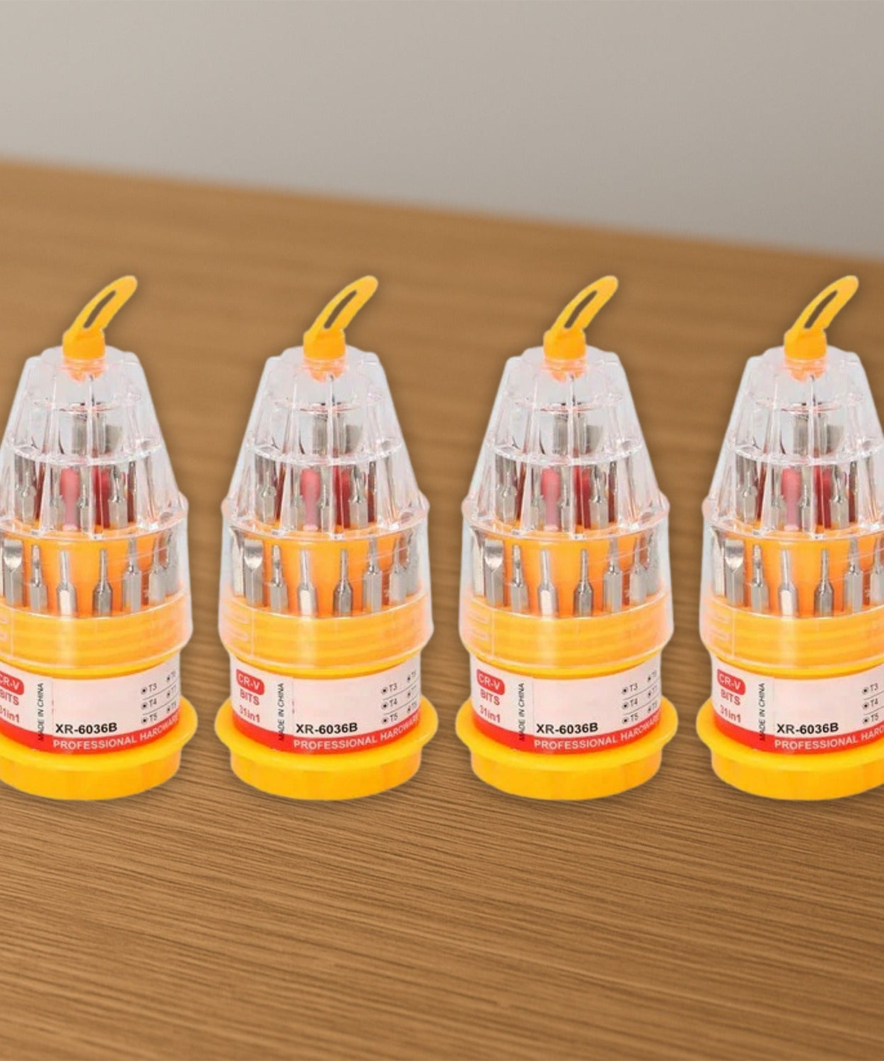 (SET OF 4PC) SCREWDRIVER SET, STEEL 31 IN 1 WITH 30 SCREWDRIVER BITS, PROFESSIONAL MAGNETIC DRIVER SET, B Grade