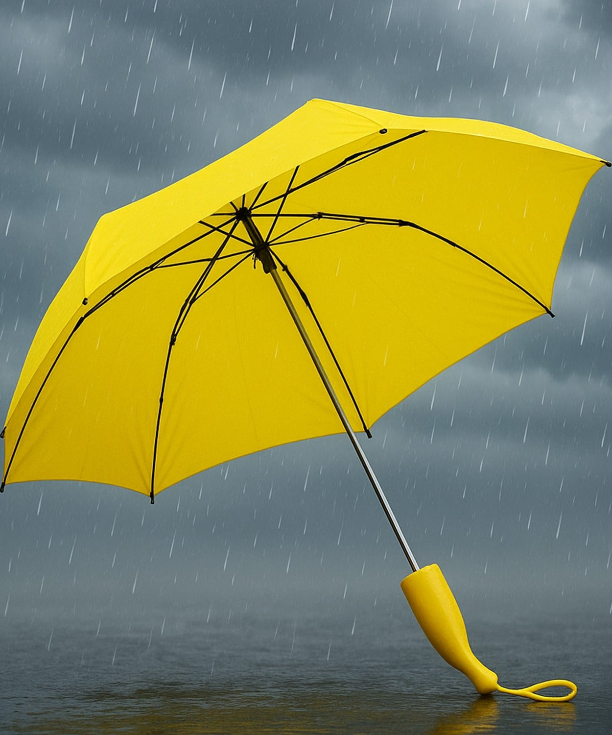 Stylish Banana Shaped Mini Foldable Umbrella