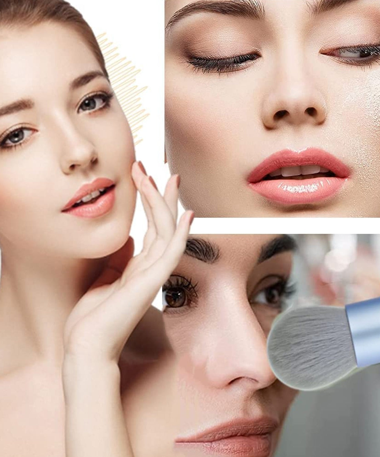 8-Piece Mini Makeup Brush Kit – Portable Premium Synthetic Set with Case (Mix Colors)