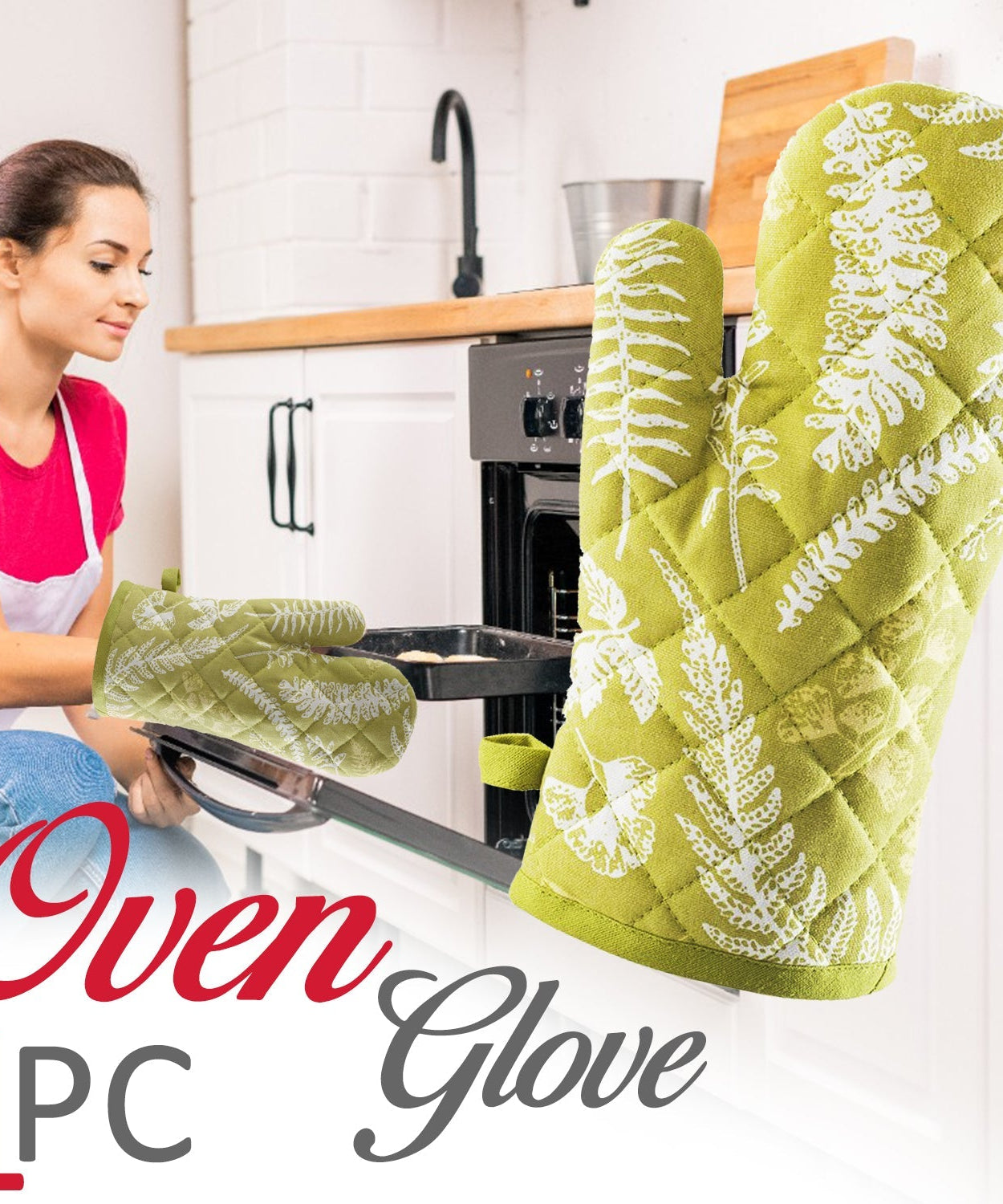 Padded cotton baking essential, heat proof for oven and microwave