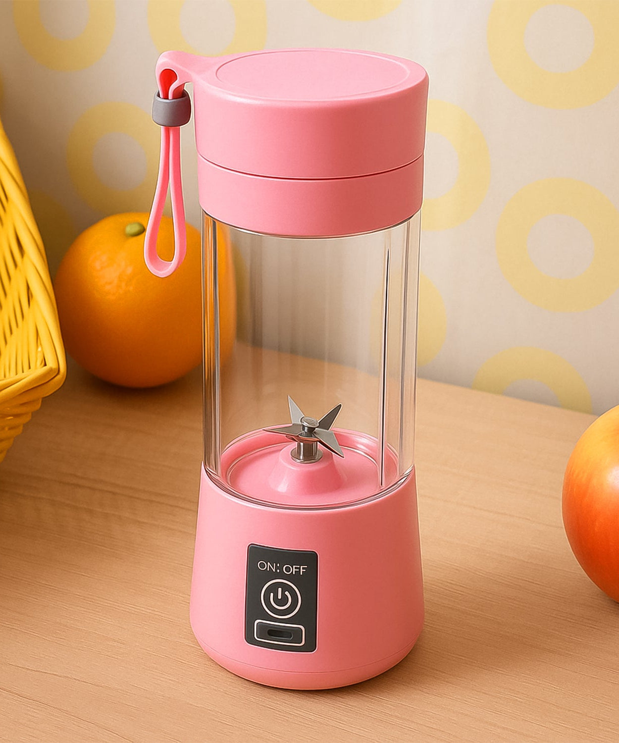 Multi-Purpose Portable USB Electric Juicer 6-Blades, Protein Shaker, Blender Mixer Cup (380 ML)