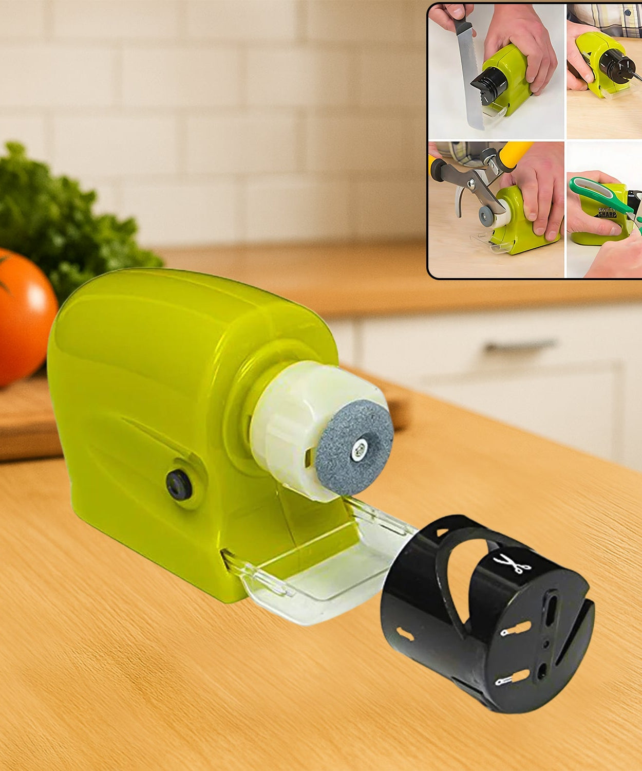 Cordless Motorized Knife Blade Sharpener Tool (Battery Operated)