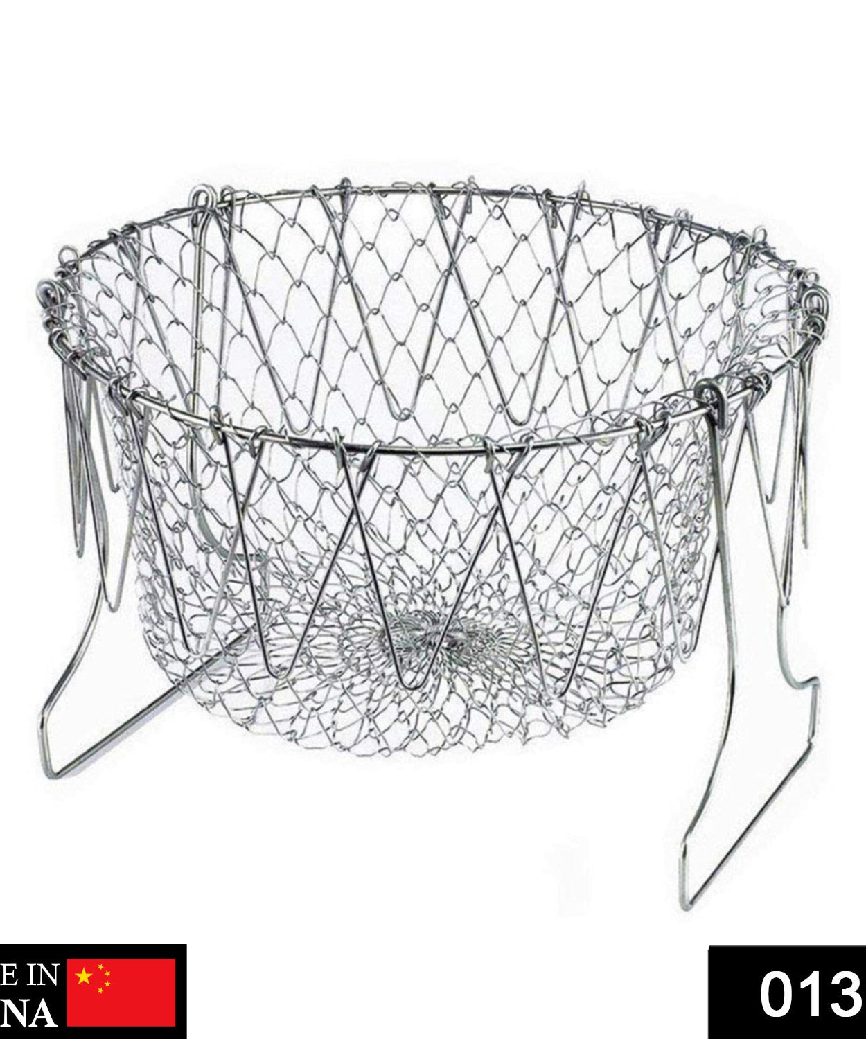 Strainer basket folded