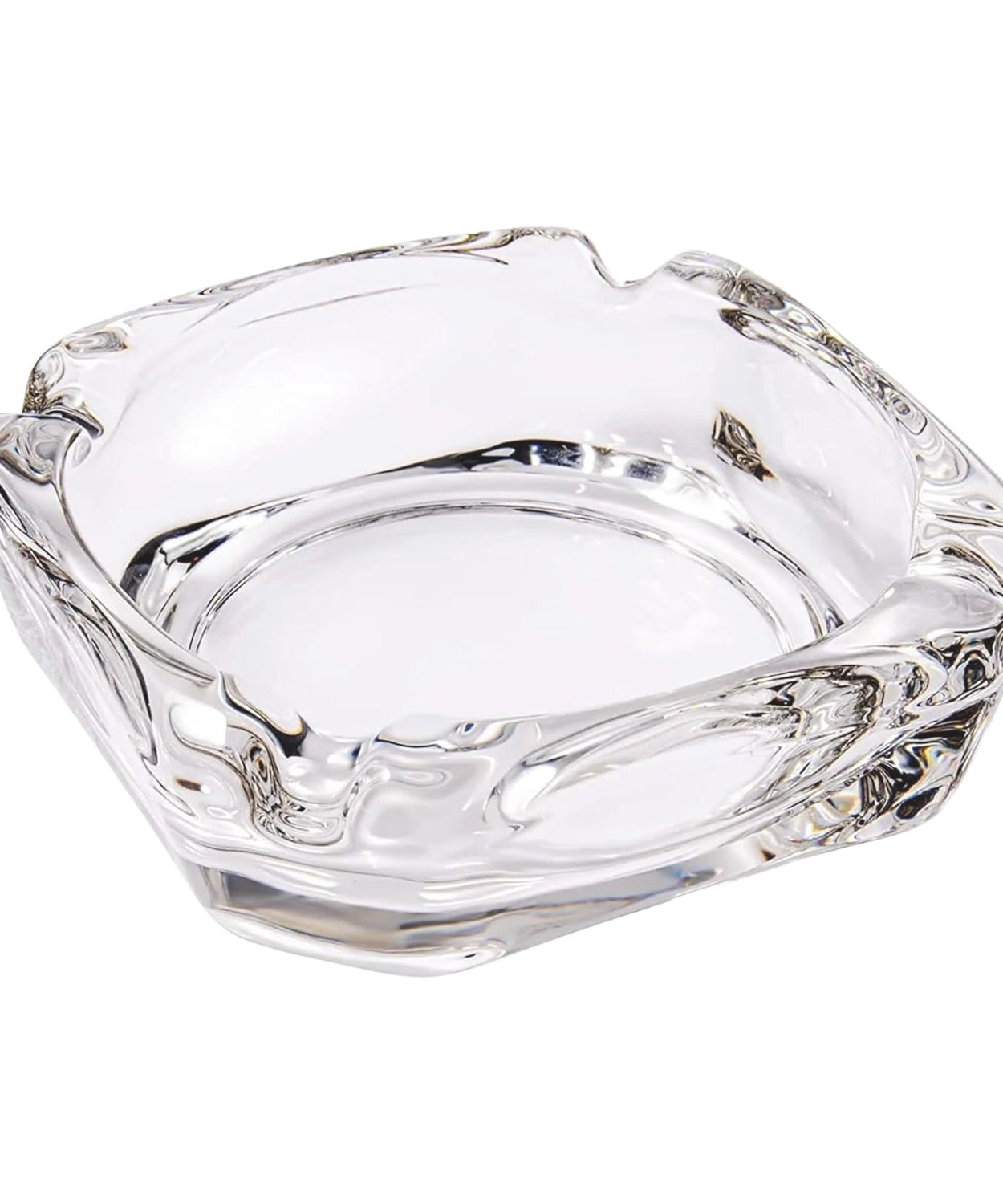Glass Brunswick Crystal Quality Cigar Cigarette Ashtray Round Tabletop for Home Office Indoor Outdoor Home Decor