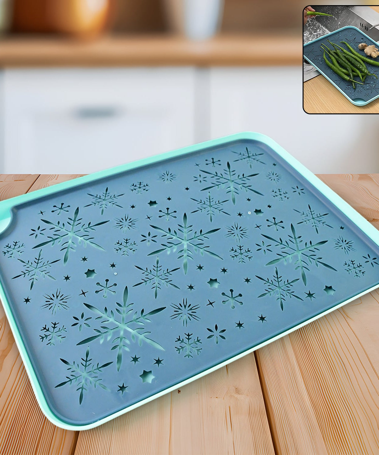 Snowflake Pattern Sink Drain Tray 