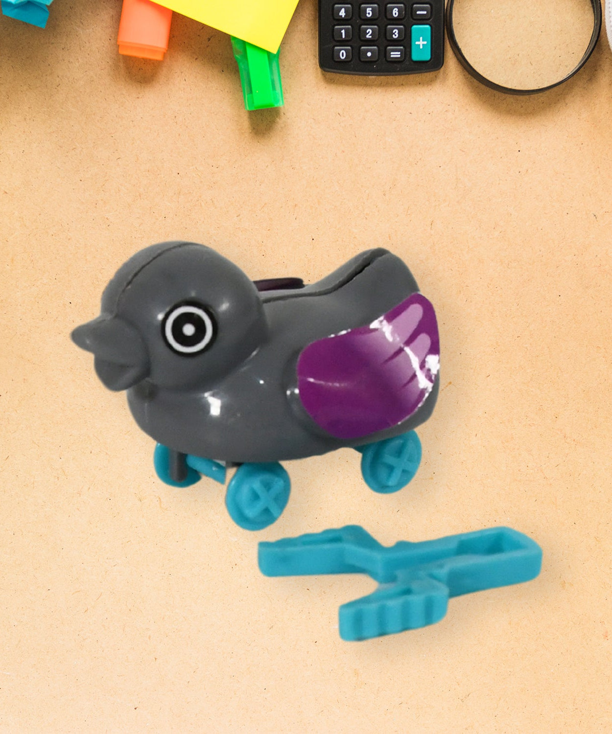 Small push back duck toy, Ejectable spring tail duck, Small DIY duck Toy