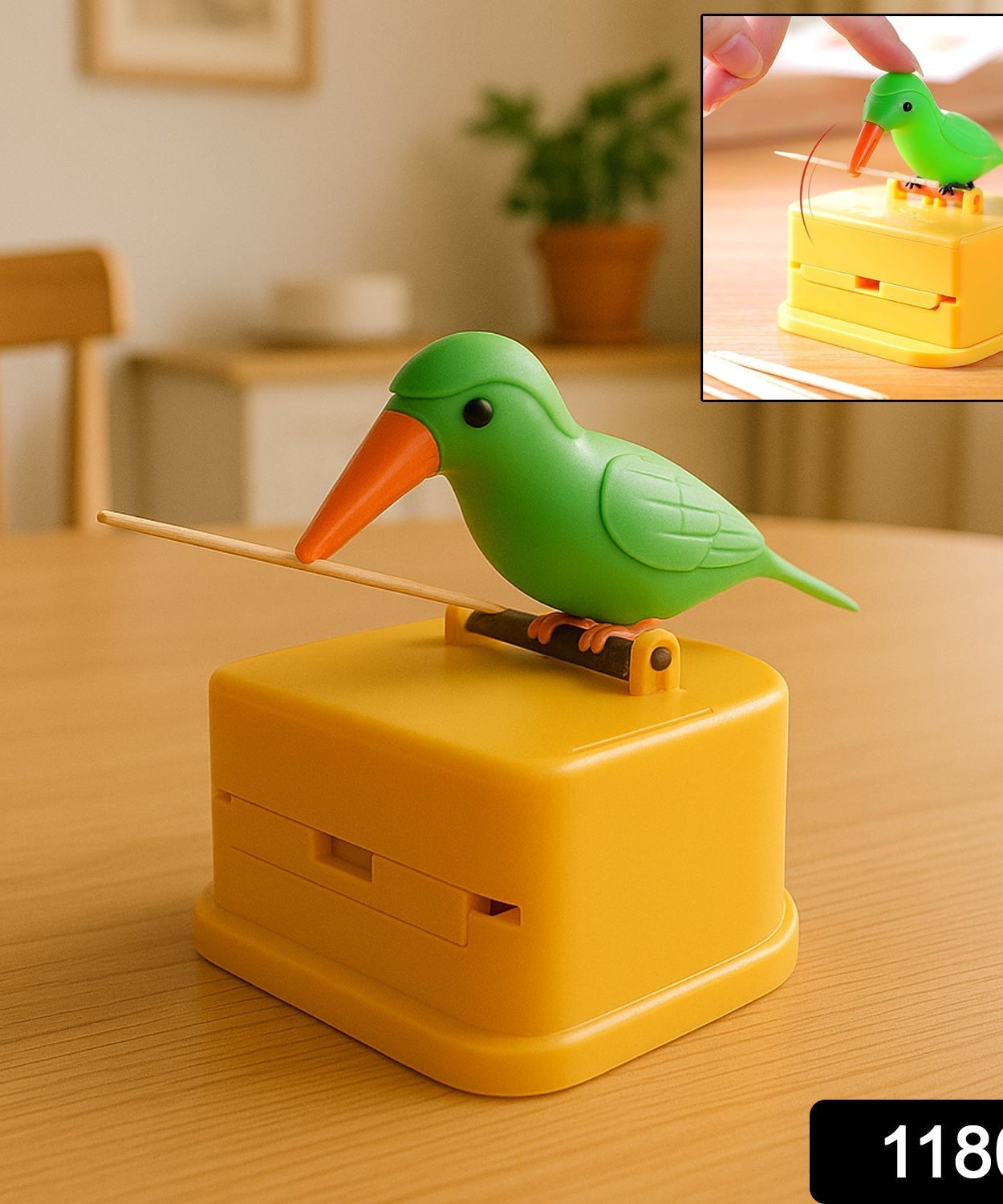 Portable Automatic Bird Toothpick Storage Box