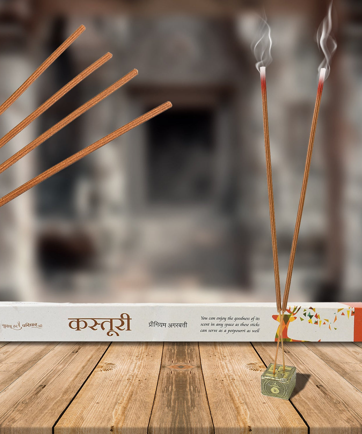 Premium Incense Sticks / Agarbatti for Everyday Use for Home, Office, Meditation and Pooja for Puja, &amp; Other Festive Occassions, Agarbatti (10 Pcs Sticks / 40 Cm / Stand not included / Mix Flavor)