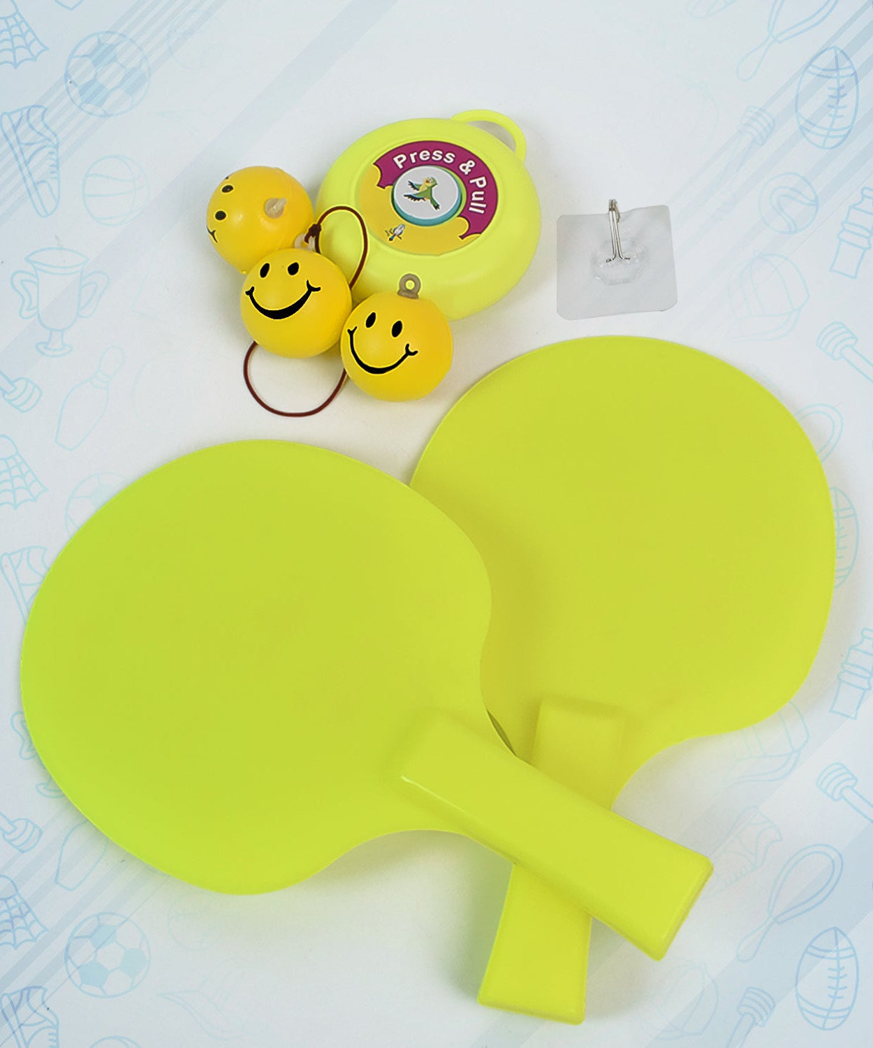 Hanging Table Tennis Trainer Set with Three Ball
