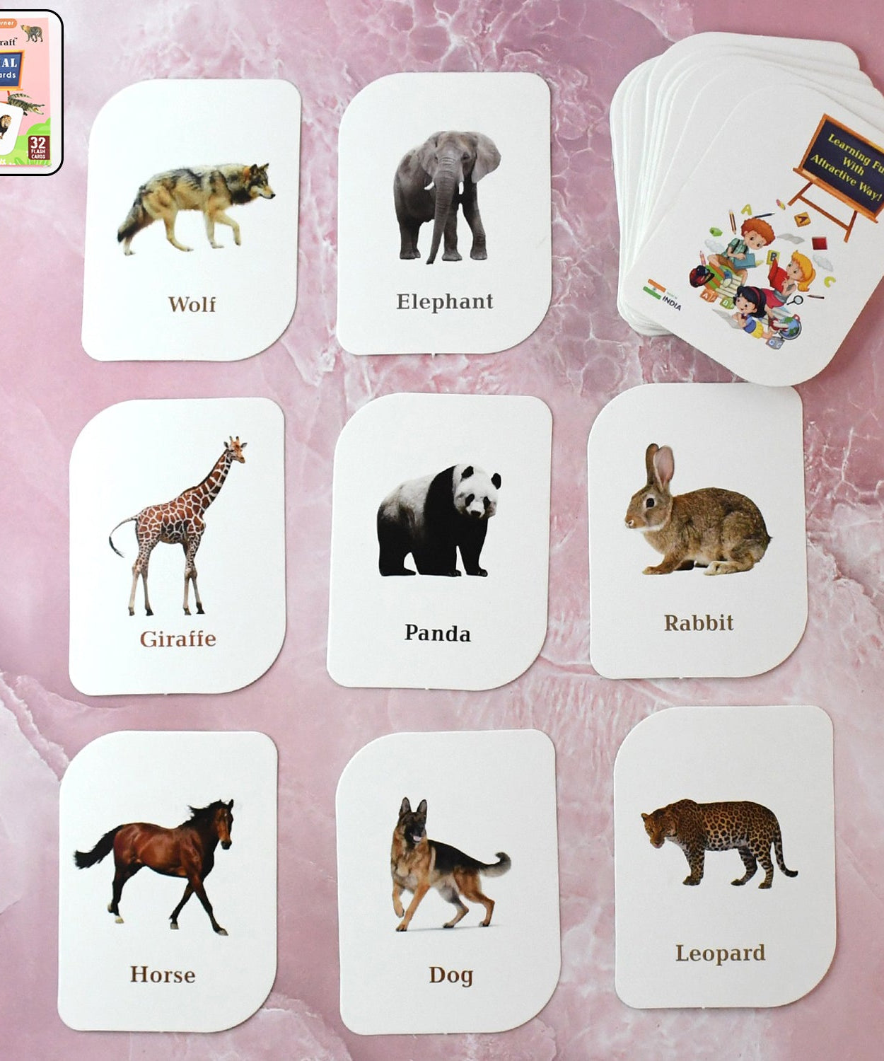 Kidkraft 32-Piece Animal Flash Cards Set