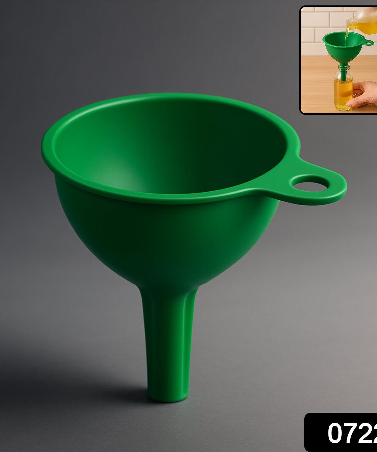 Food-Grade Silicone Funnel: Safe & Easy Transfer for Liquids & Grains (1 Pc)