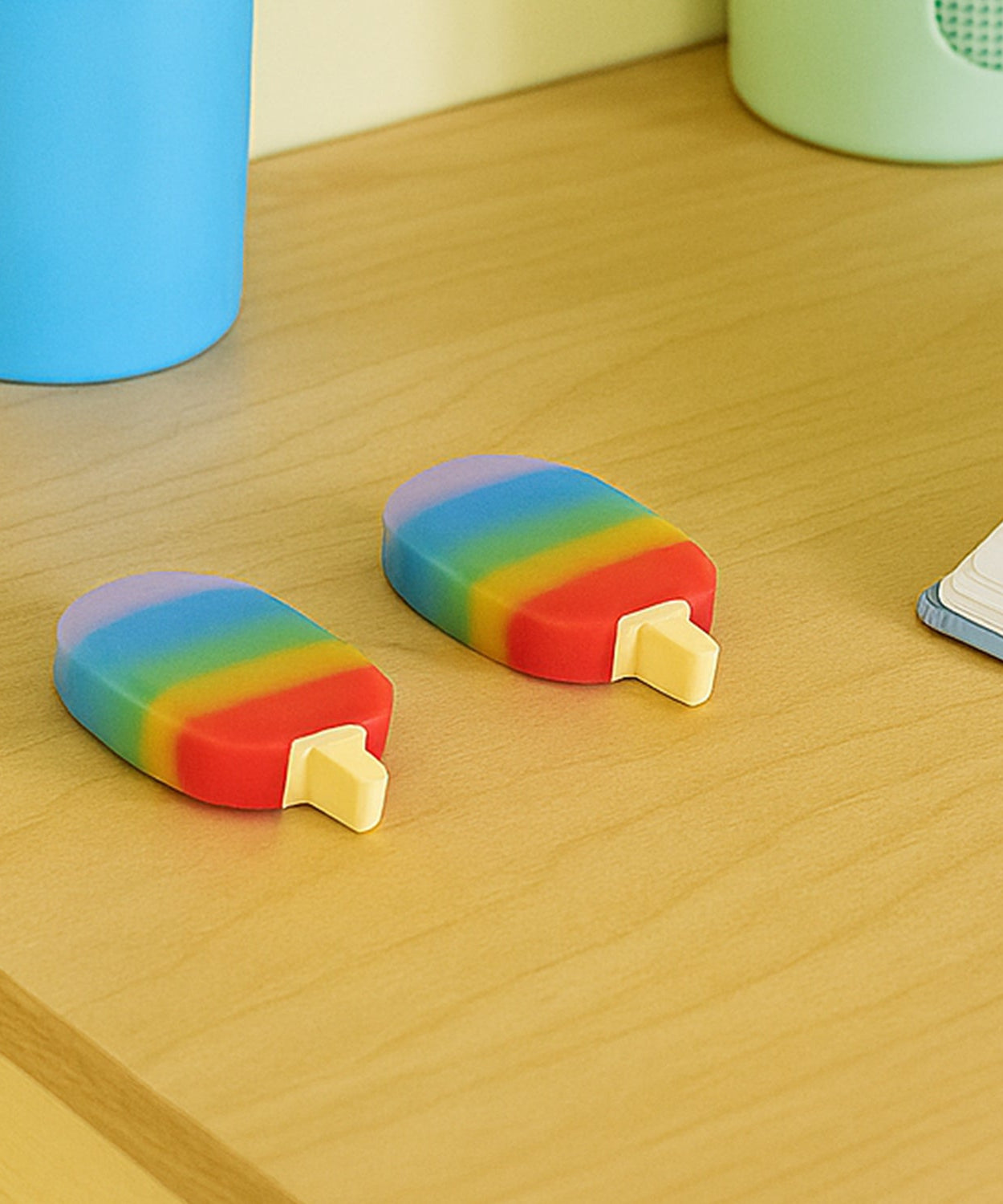Jelly Popsicle Erasers – Cute & Fancy Mini Erasers for Kids (2 Pc Set, Mix Design)