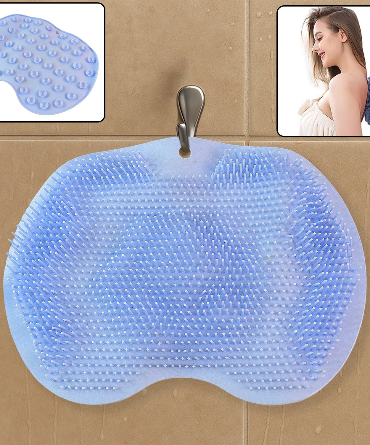 Silicone Bath Massage Cushion – Suction Cup Exfoliating Foot Scrubber & Mat