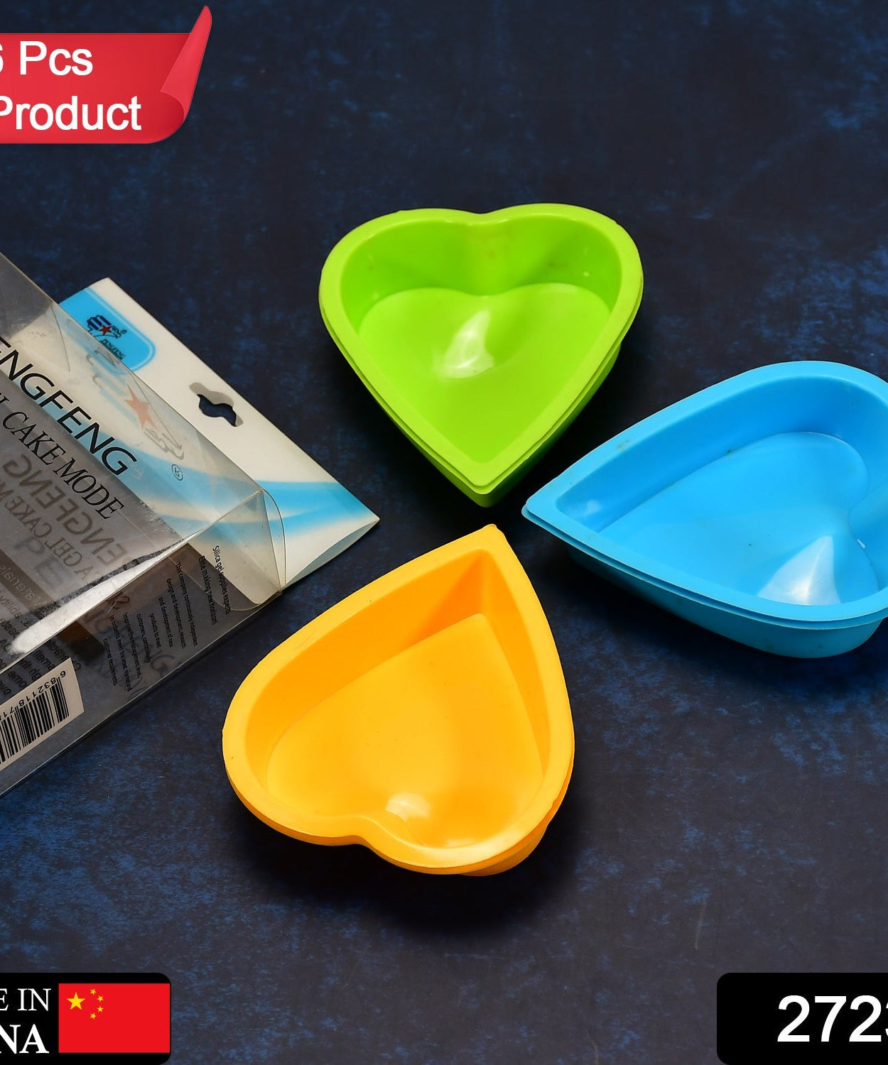 Heart-shaped cake molds for baking