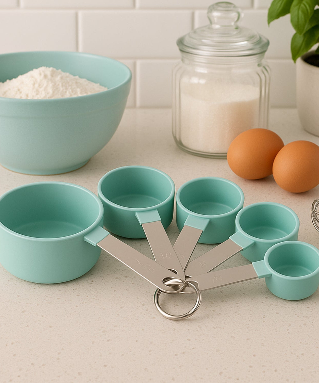 Stainless Steel and Plastics Measuring Cups (5 Pcs Set)