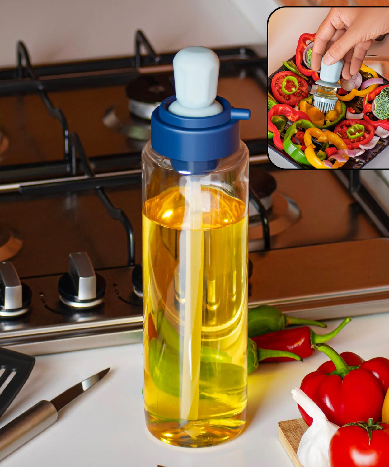 Transparent oil dispenser