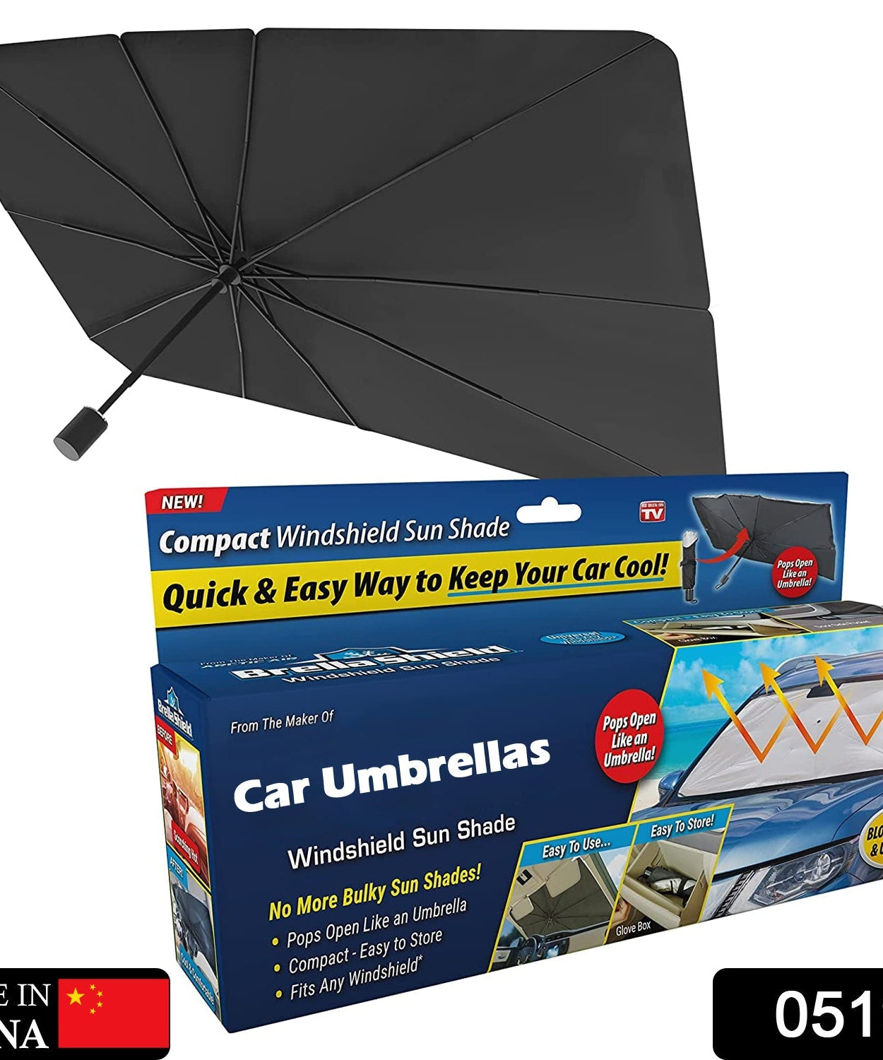 Front car sunshade for heat insulation