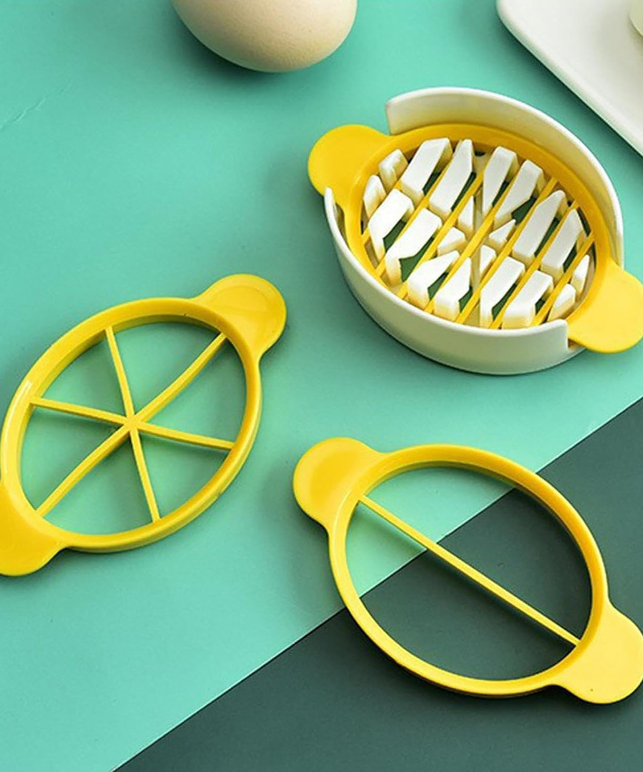Egg Slicer, 3 in 1 Boiled Egg Slicer, Egg Slicer, Preserved Egg Slicer, Home Restaurant Kitchen Tool (1 Pc)