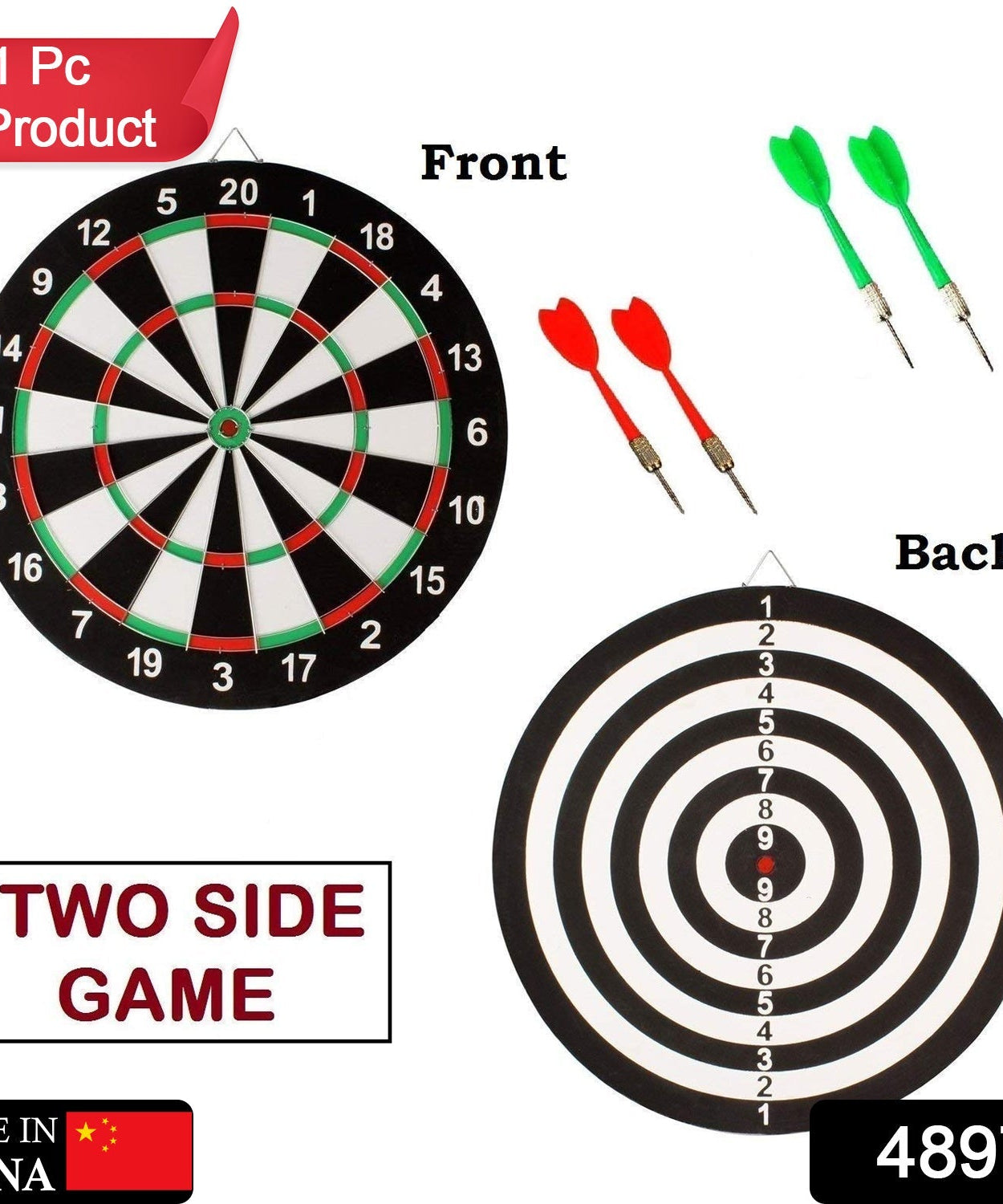 Dart board with darts included