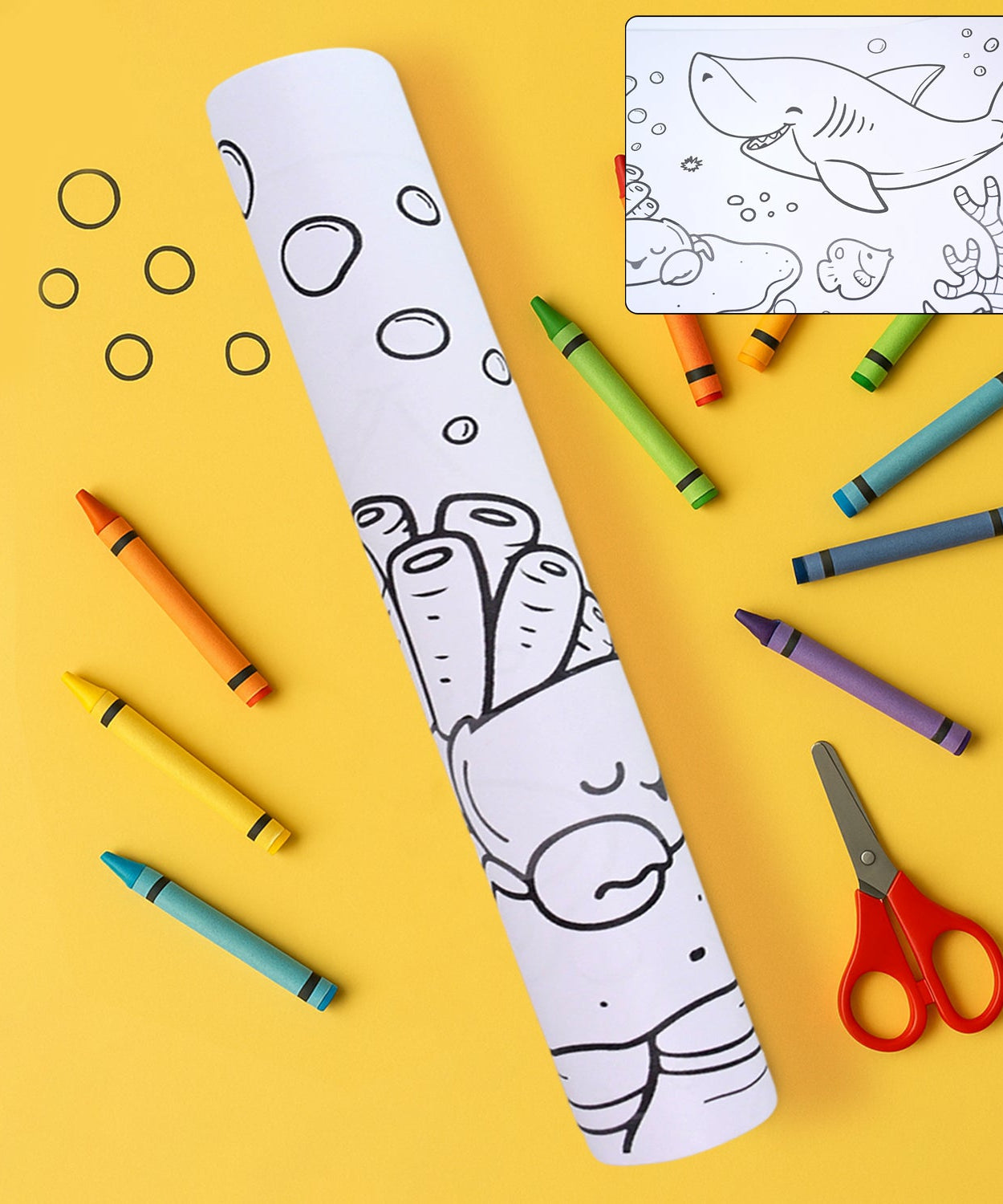 Fun and Educational Coloring Roll (1 Pc)