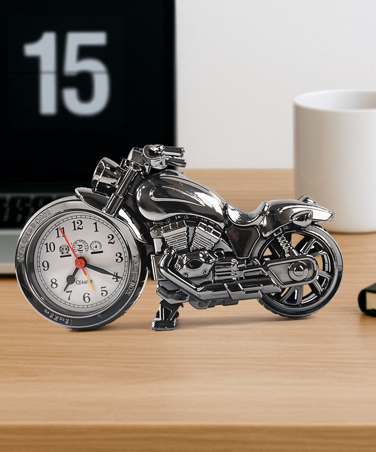 Motorcycle Alarm Clock, Motor Table Clock for Home Decor (1 Pc)