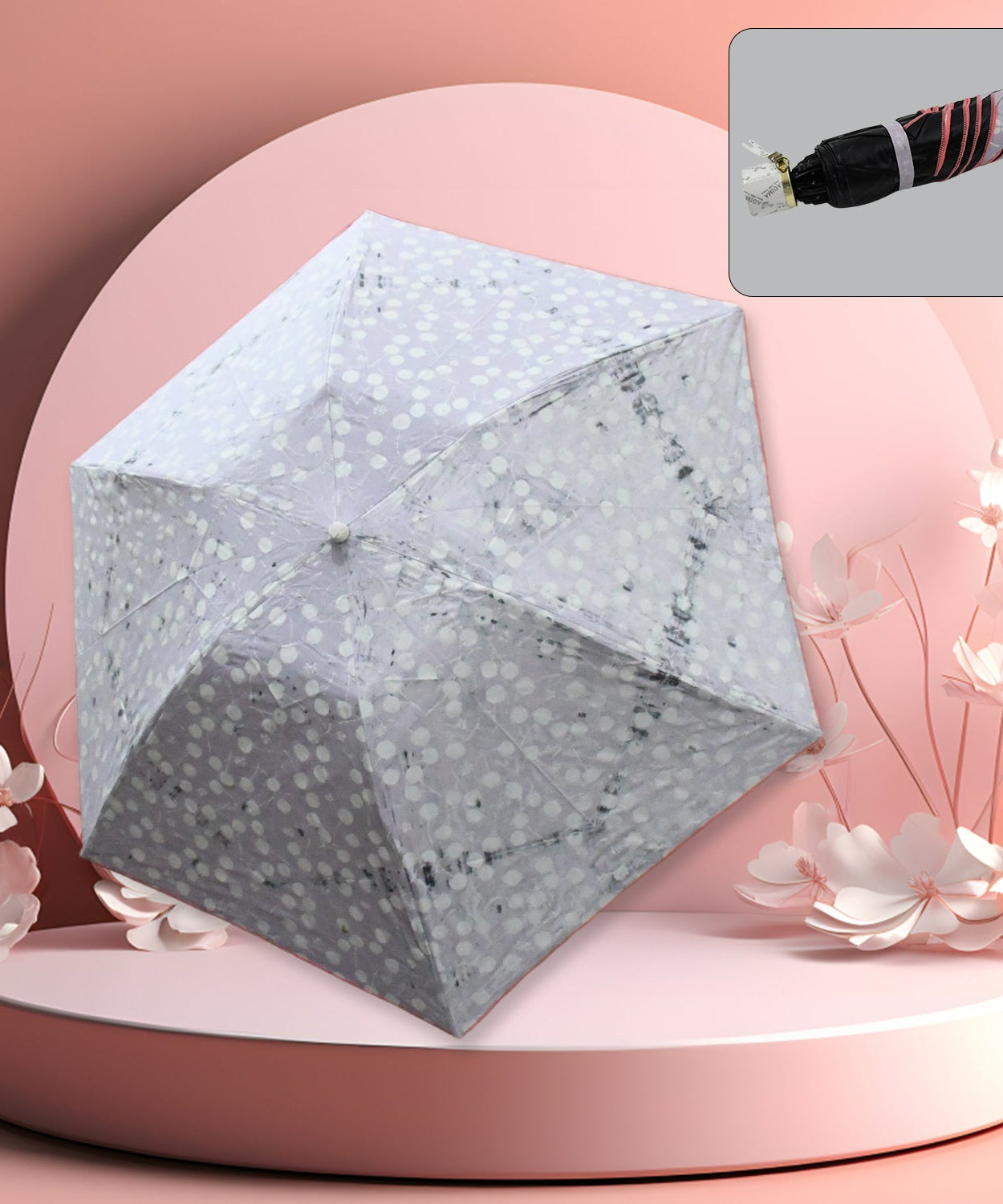 2 Fold Sun Protective Solid Foldable Outdoor Umbrella, Portable Sun, UV Protection Lightweight Rain Umbrella With Umbrella Case For Girls, Women, Men, Boys