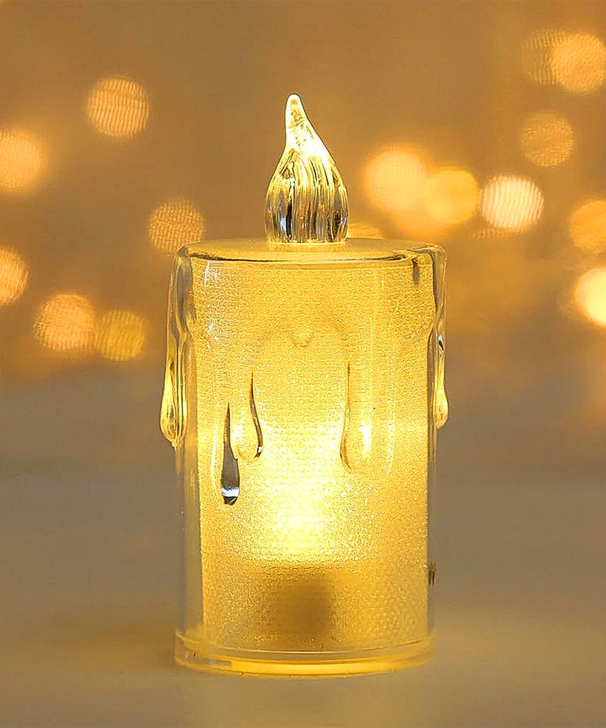 Simple Candles for Home Decoration, Crystal Candle Lights, Diwali