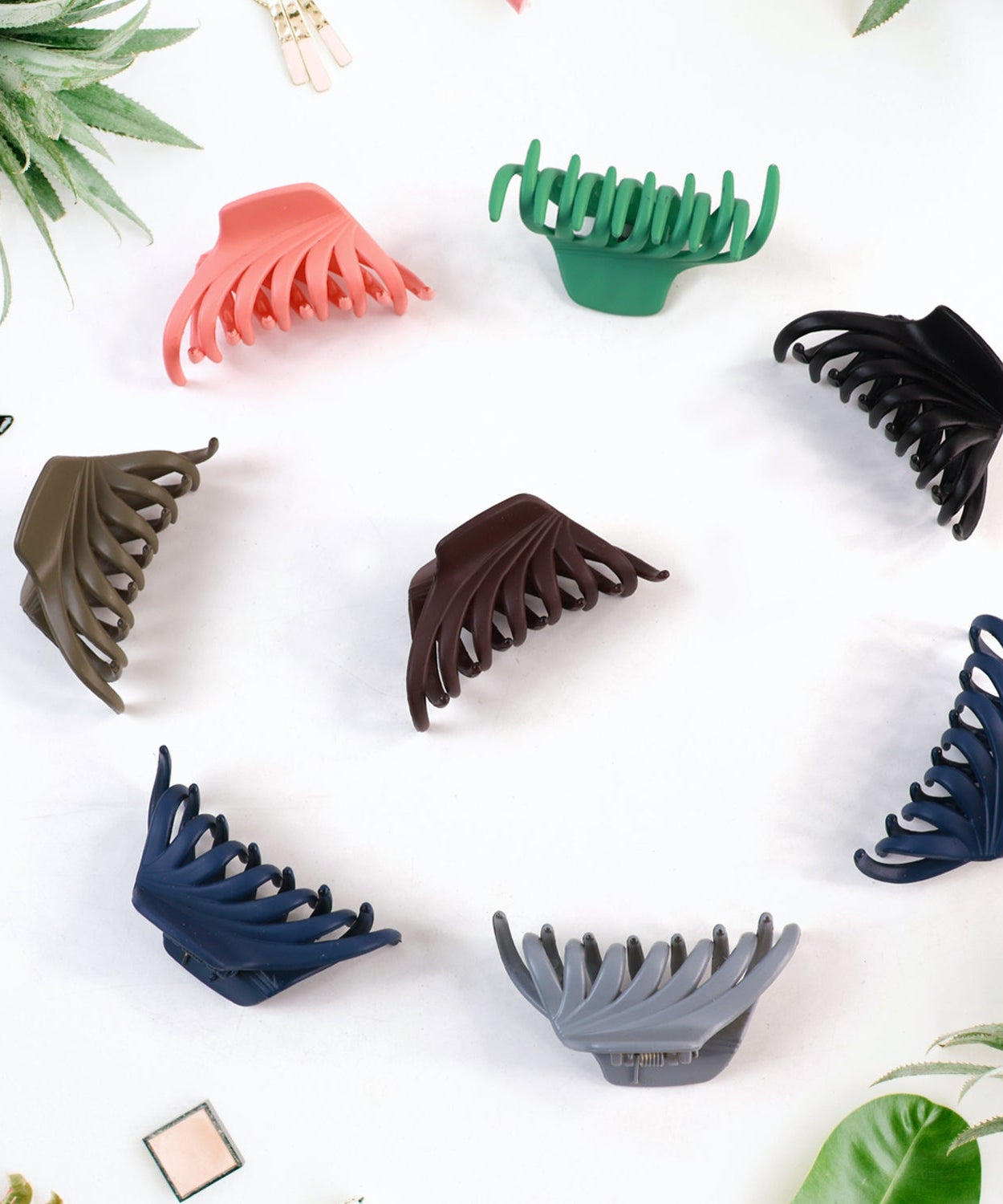 Plastic Hair Clamp Grip, Simple Matte Hair Barrette Clamp (1 Pc)