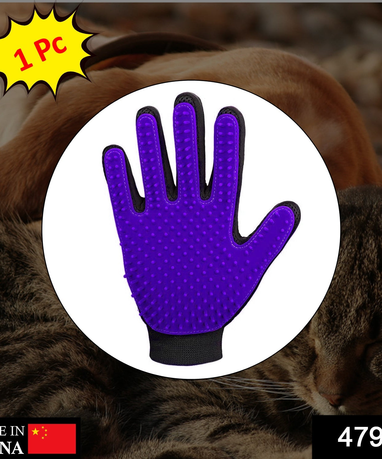 Purple brush for washing dishes