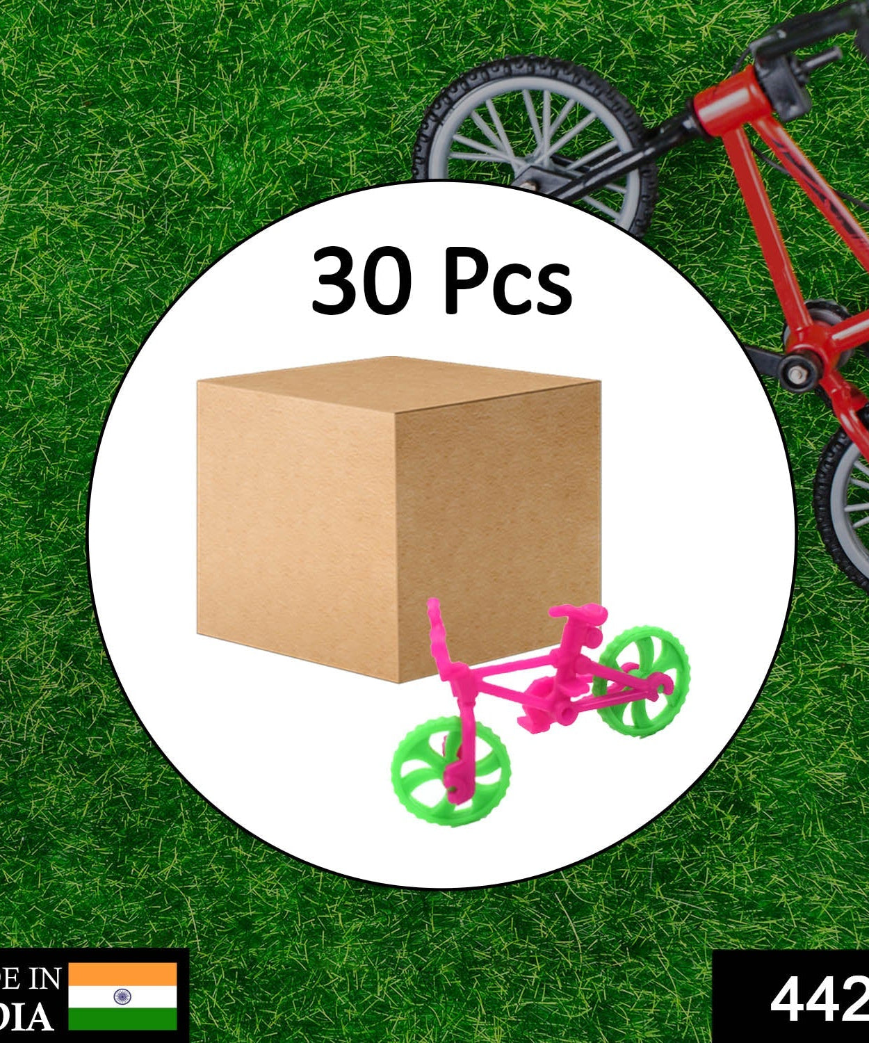 Miniature toy bicycles for kids, pack of 30