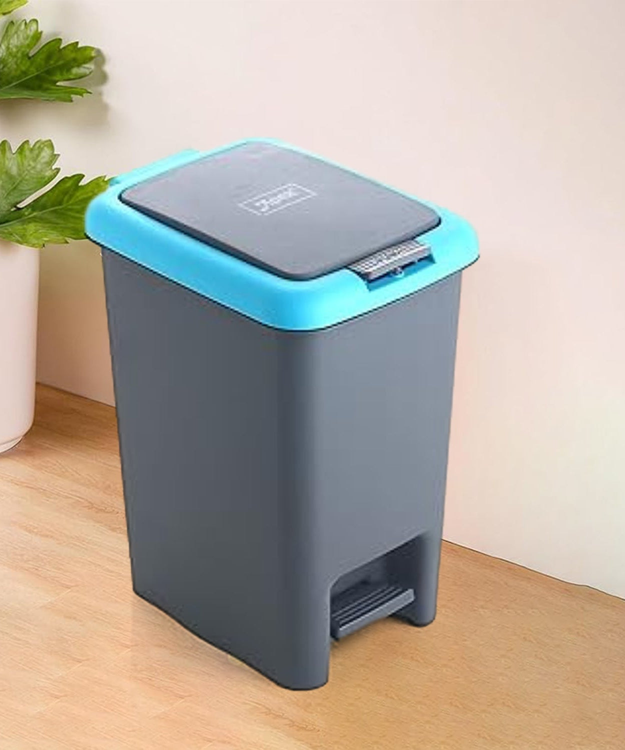 Apex Plastic Push N Pedal Dust Bin | Hands-Free Operation, Compact Design 6.5 Liters (1 Pc / Mix Color)