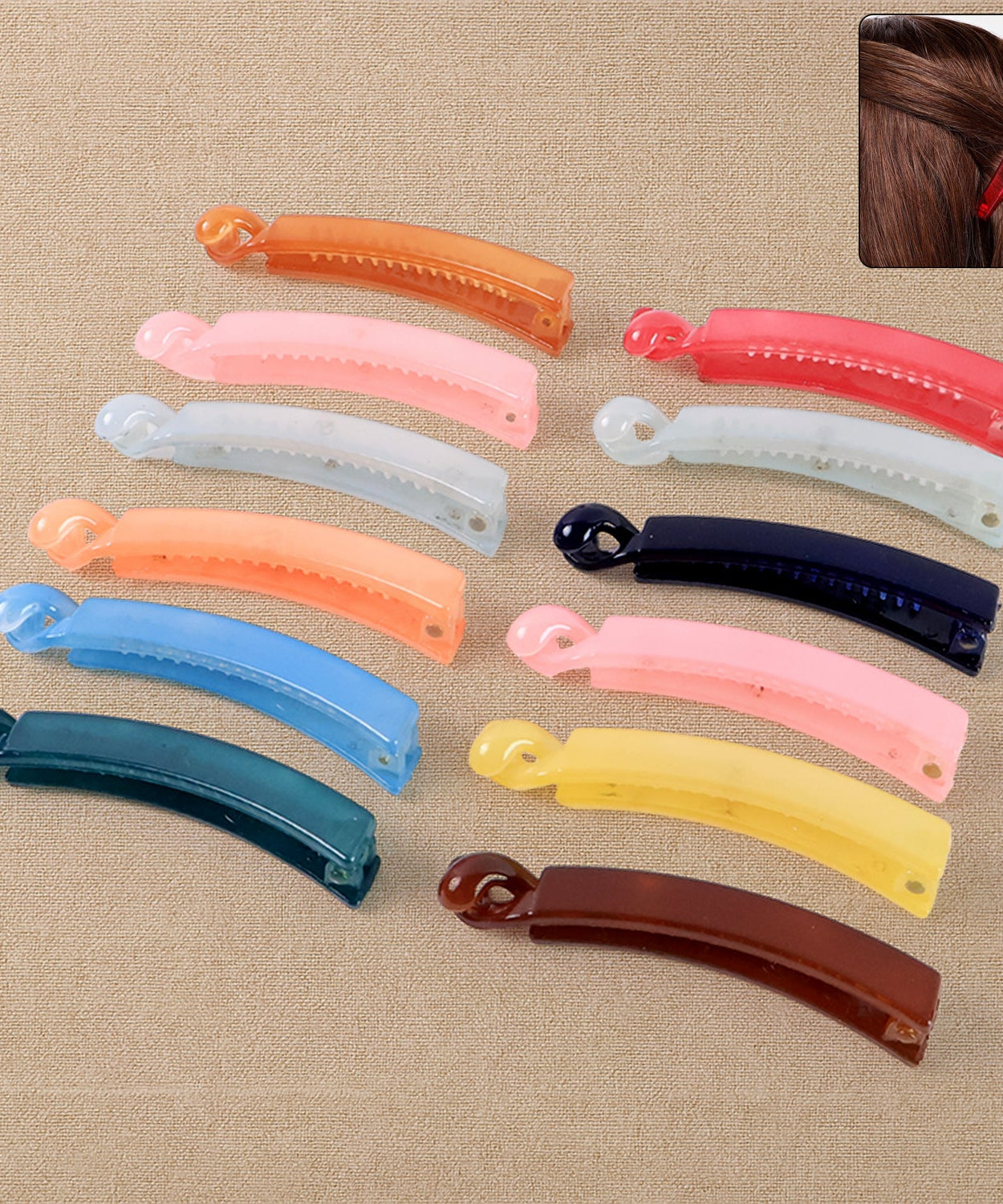 Assorted Banana Hair Clips