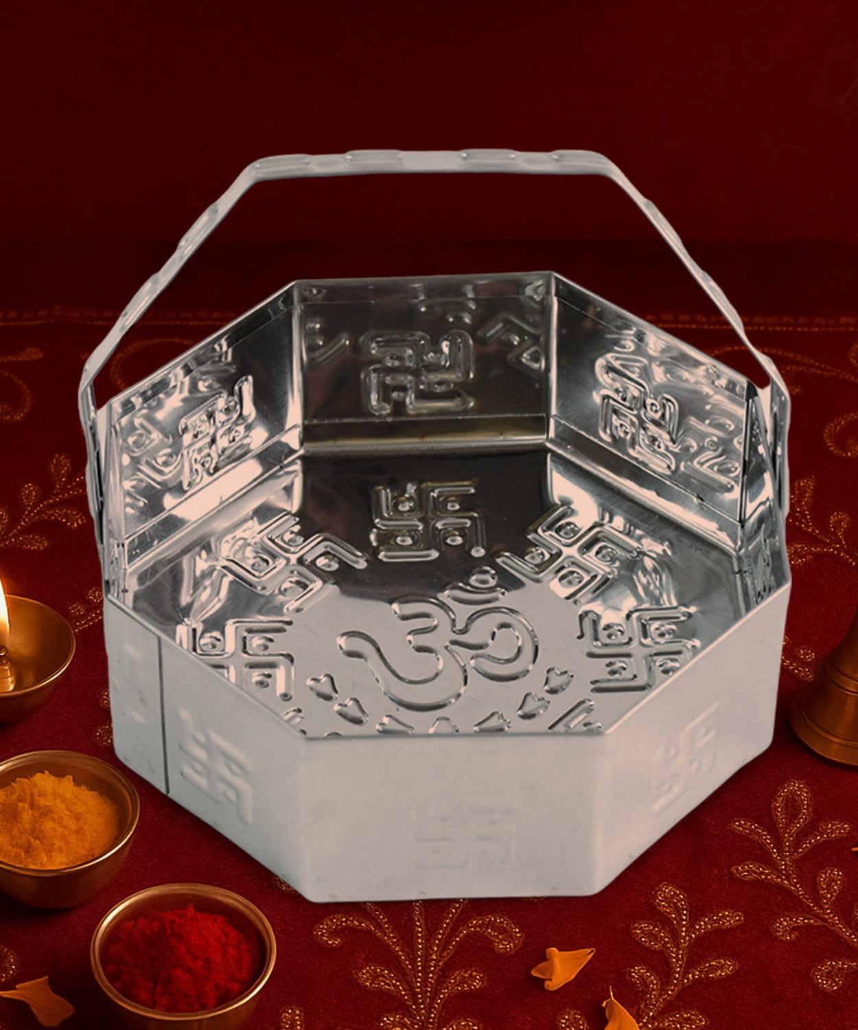 Octa Shine Stainless Steel Puja Basket