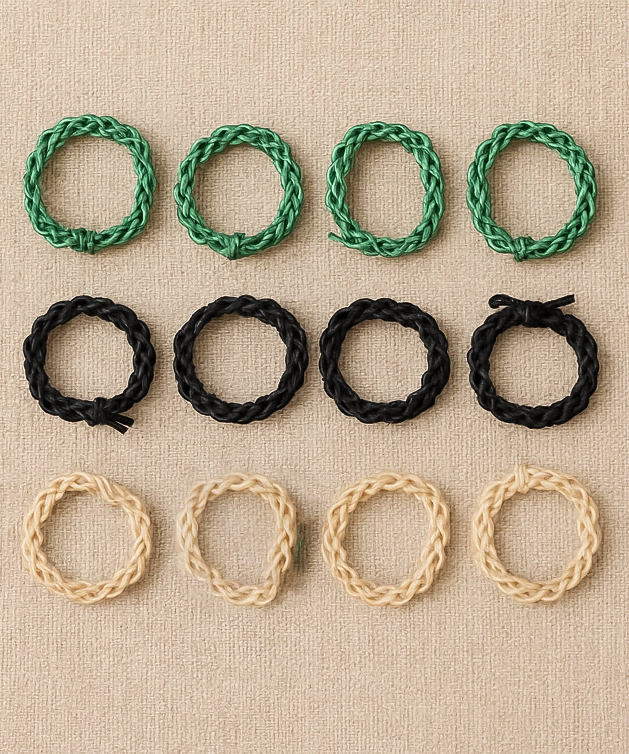 Braided Elastic Hair Bands Set 