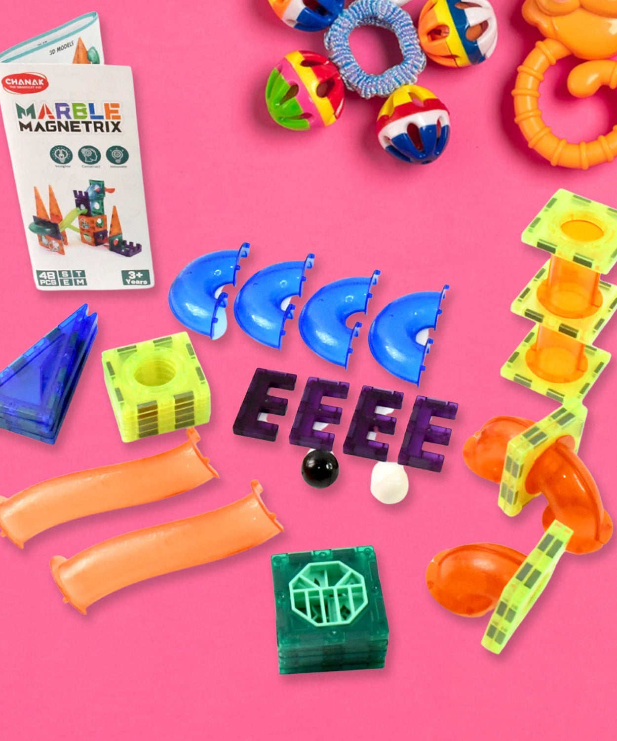 Marble Magnetrix Magnetic Marble Run Building Set