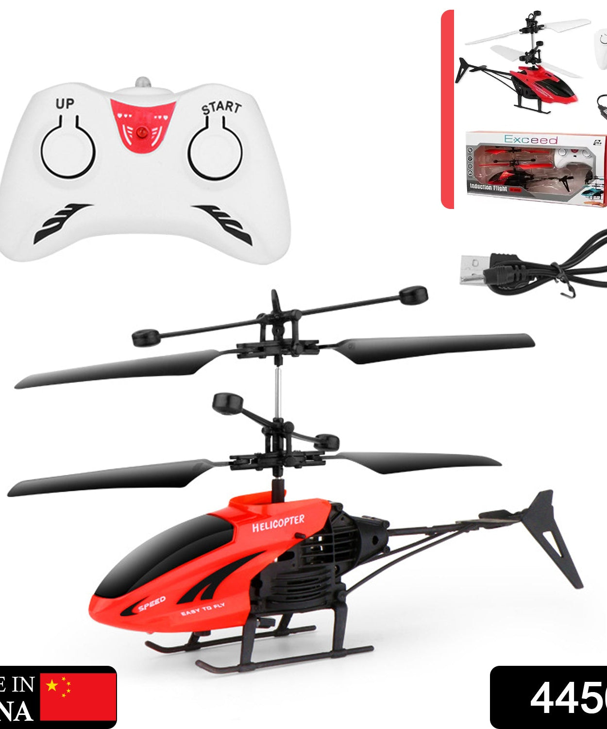 Helicopter with USB charging cable