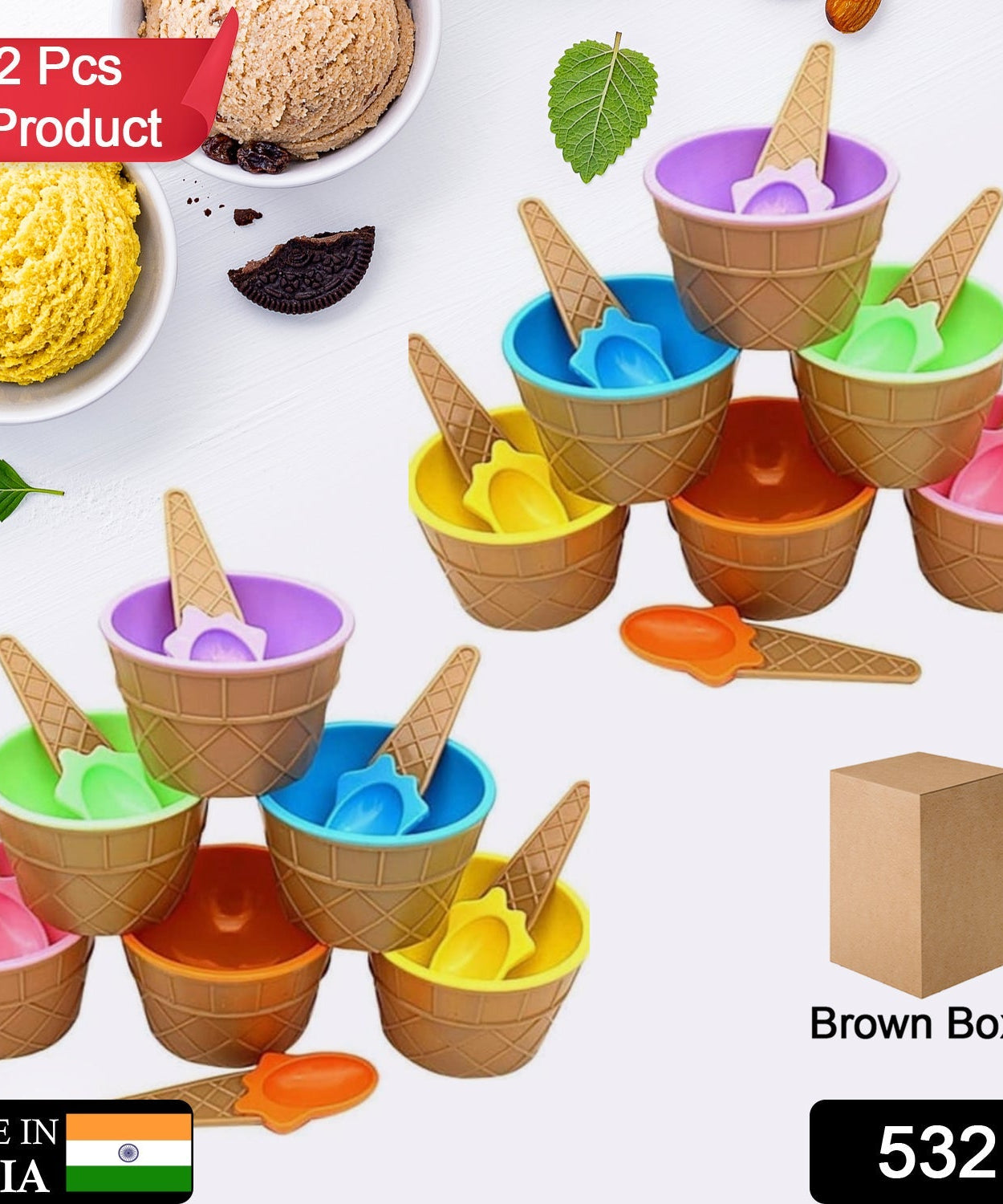 Ice cream bowls in box