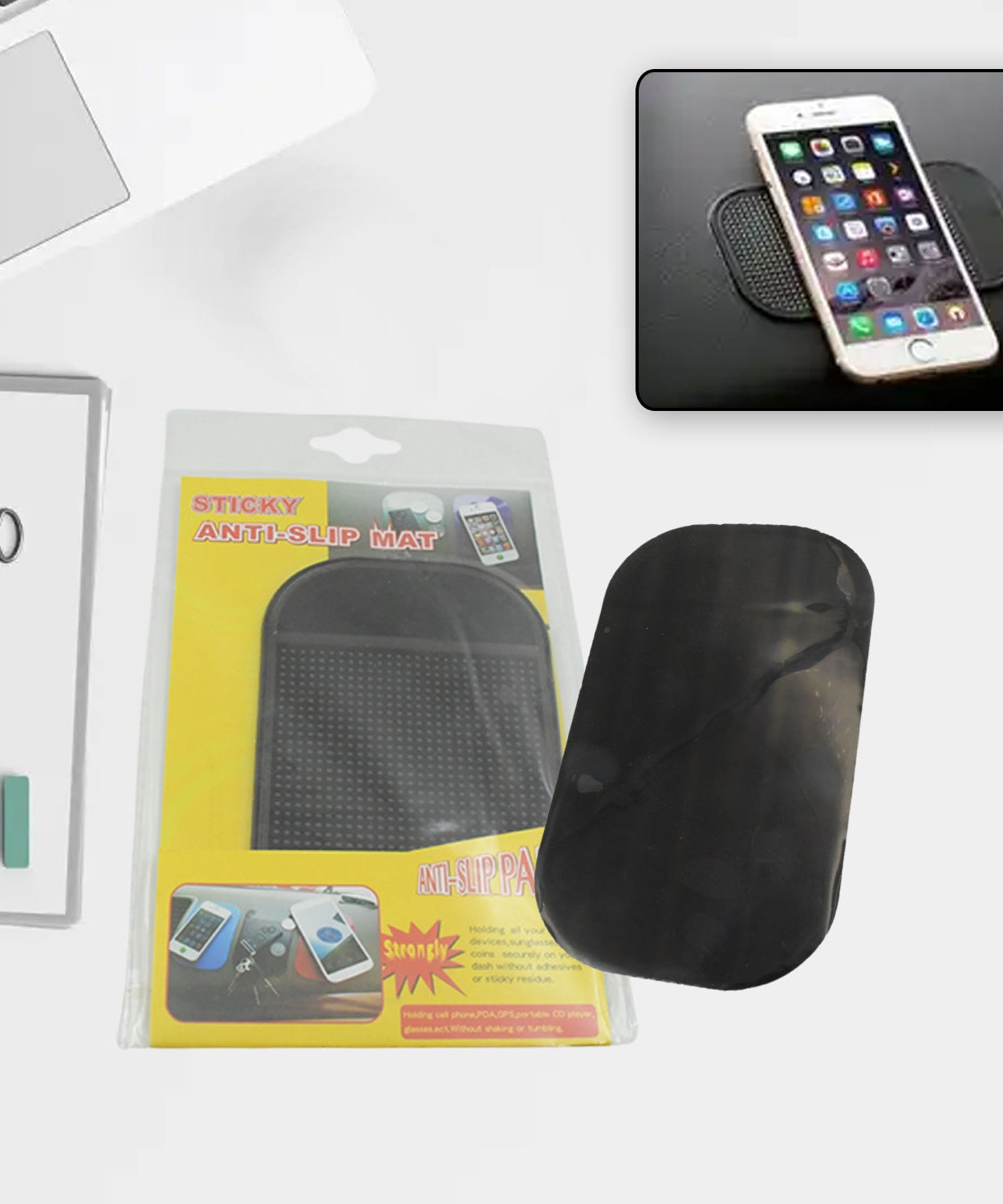 Non-slip dashboard mat for car accessories