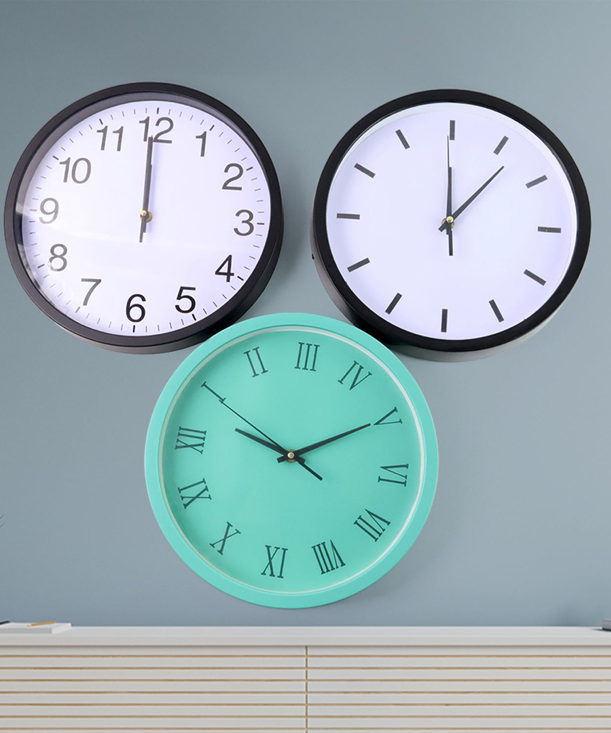 Classic Wall Clock for Home and Office – Mix Design Round 1 Pc Assorted Pattern