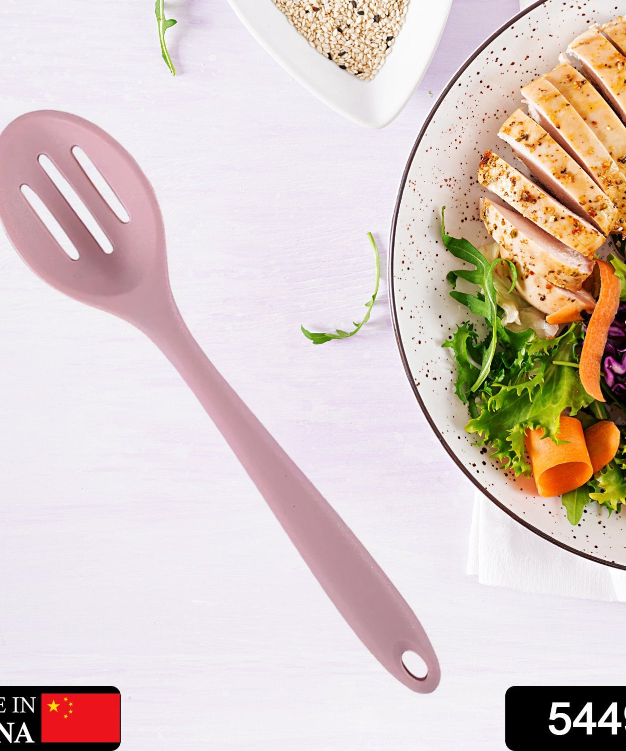 Silicone kitchen utensil, 27cm, heat-resistant and durable for cooking.