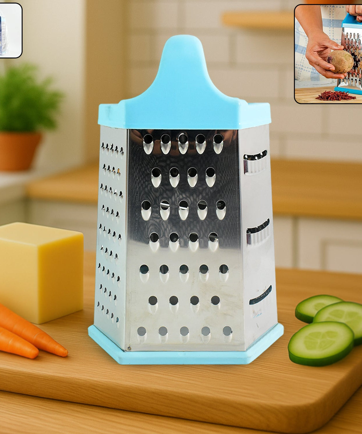 Ritu 7-in-1 Steel Grater – Hexa Design
