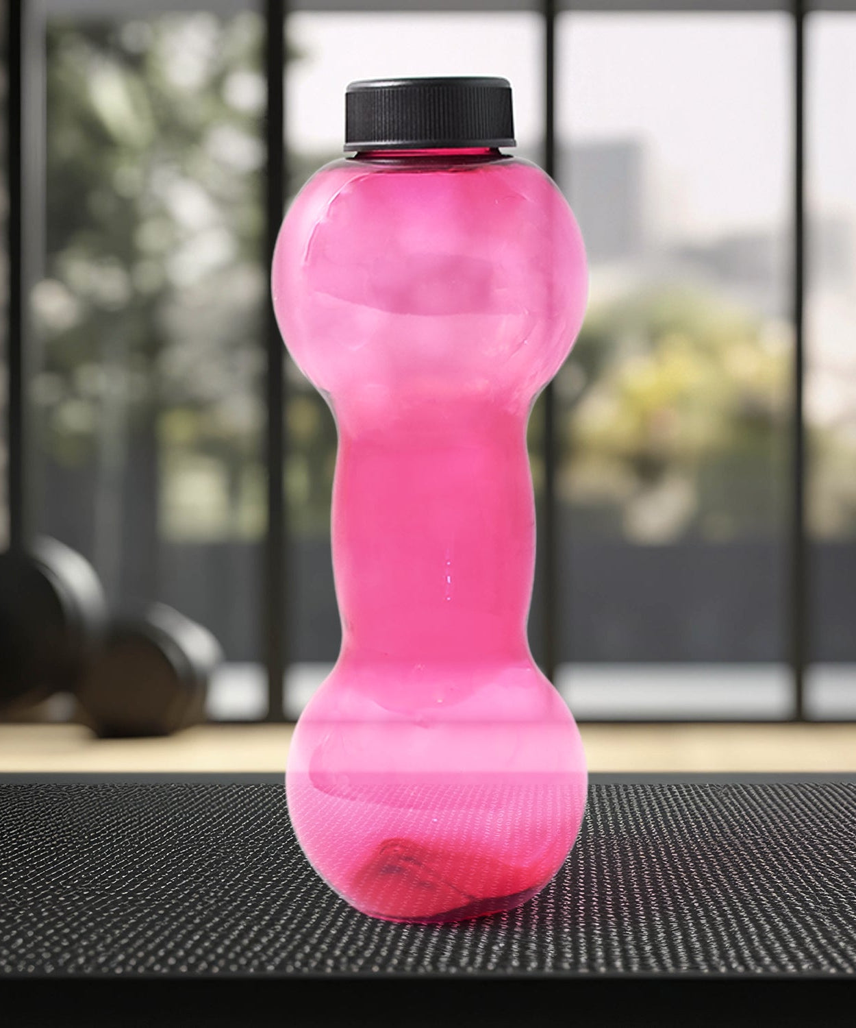Unbreakable Plastic dumbbell Shape Water Bottle  (550 ml / 1 Pc)