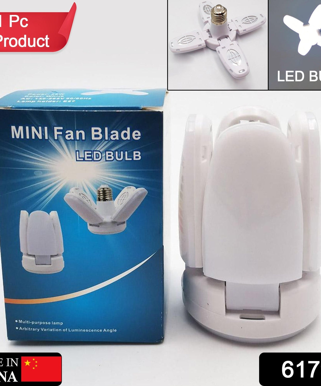 Foldable LED fan bulb