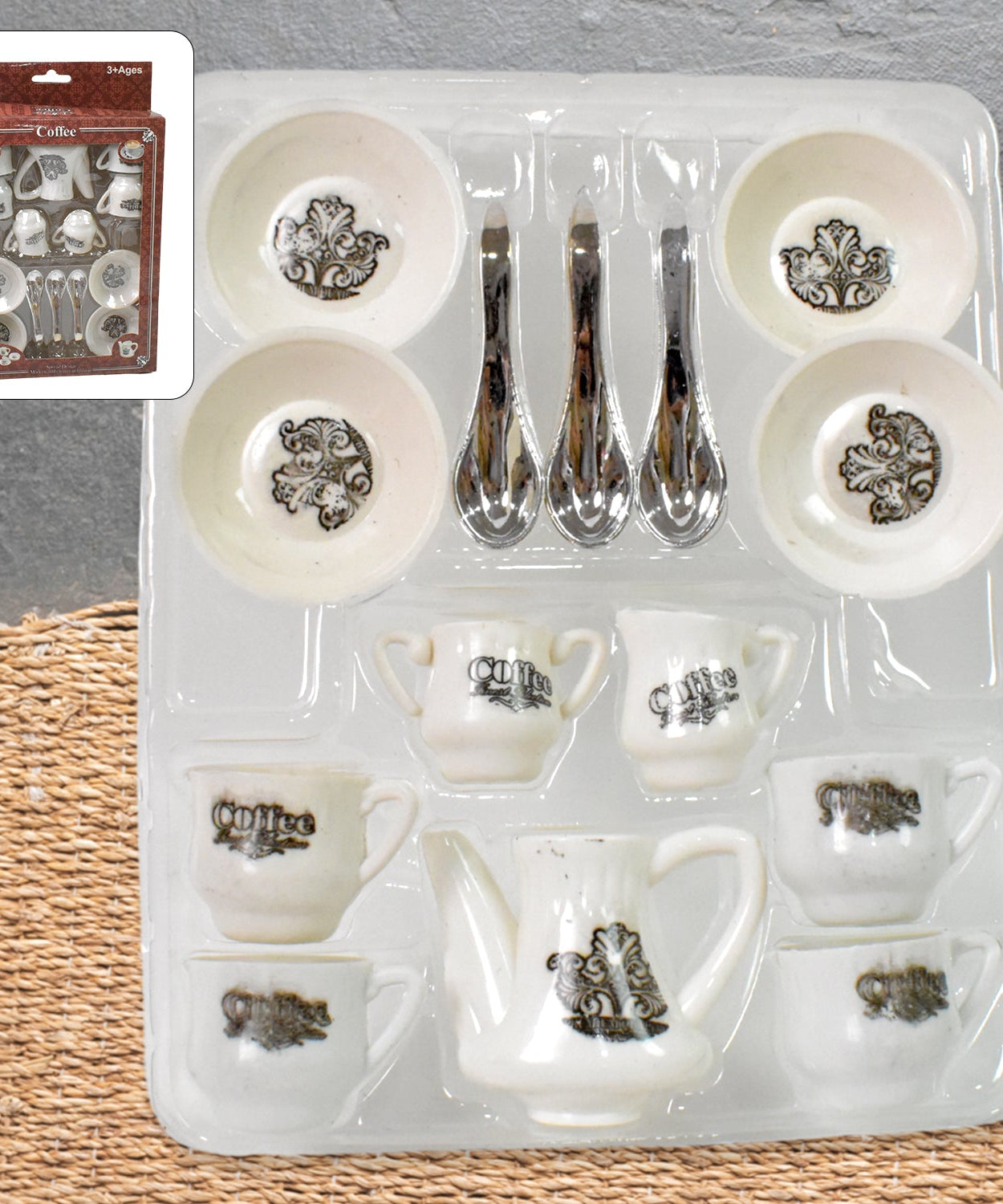 Tickles Tea toy Set | Coffee Kitchen Plastic Set Toy for Kids, Boys & Girls (14 Pcs / Mix Size & Design)