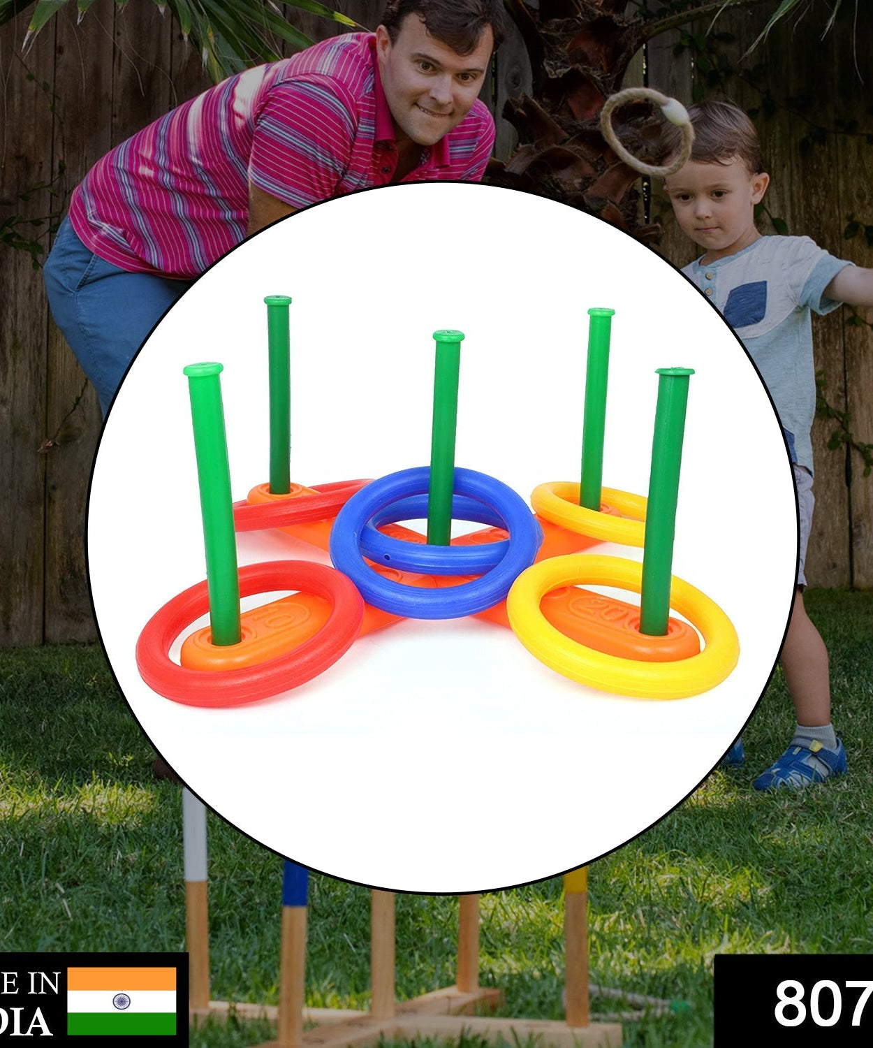 Kids’ ring toss game set.
