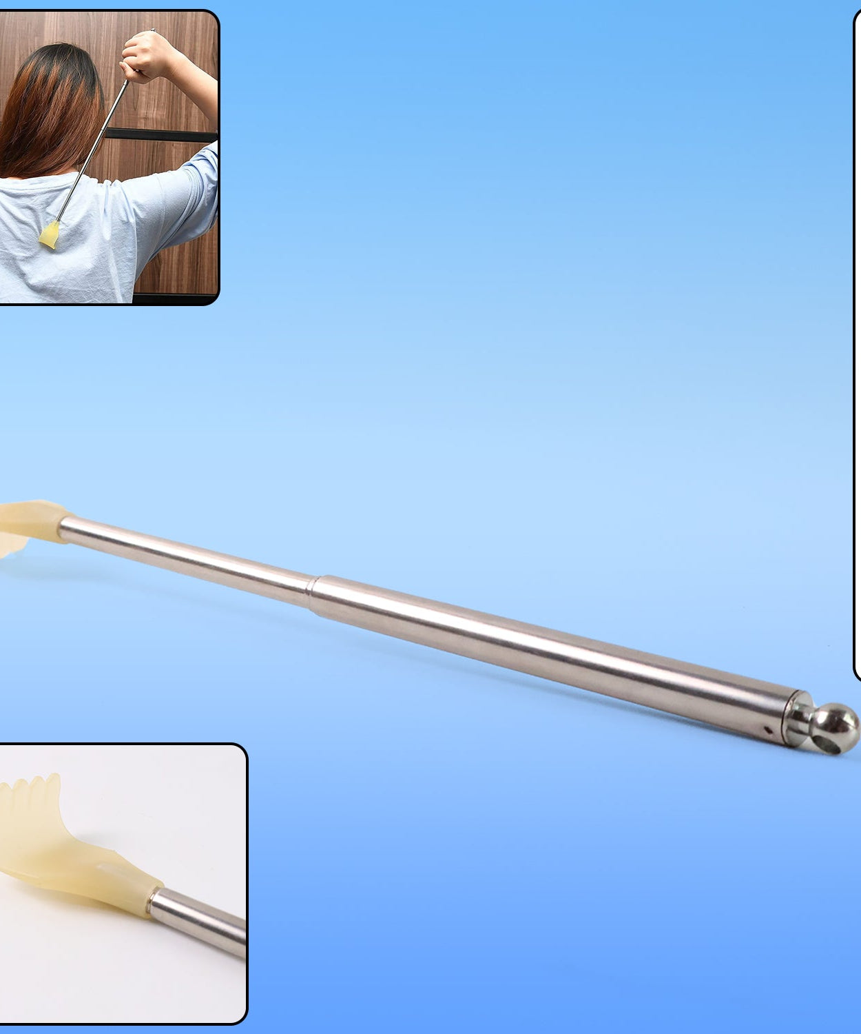 Telescopic Back Scratcher with Plastic Claw (1 Pc)