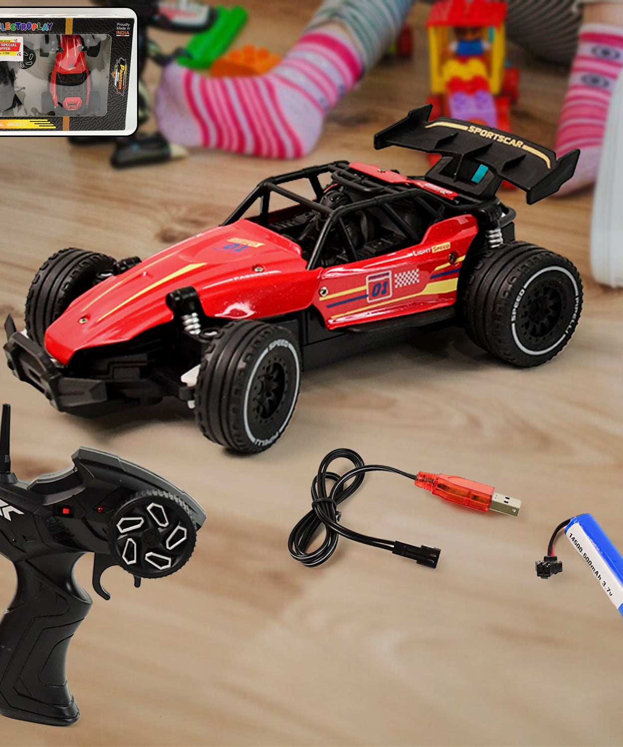 Electroplay High-Speed Remote Control Racing Car (1 Set)