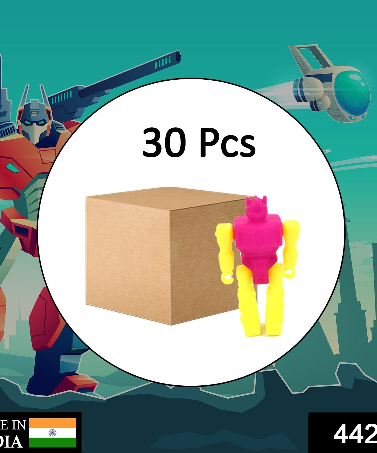 Set of 30 mini robot toys for kids